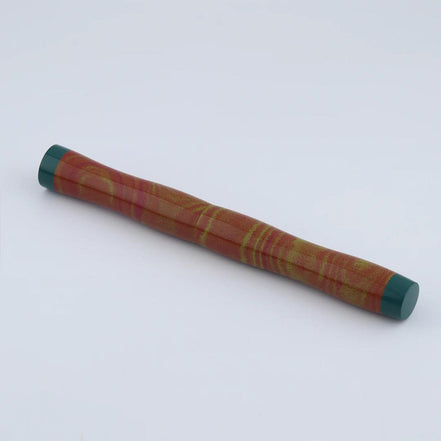 Eboya Emuya NALU Model - Exclusive Blaze & Green Shade: Hard Rubber Fountain Pen with 14K Gold Nib