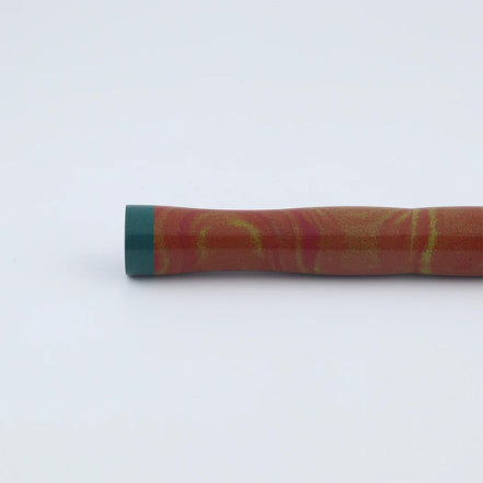 Eboya Emuya NALU Model - Exclusive Blaze & Green Shade: Hard Rubber Fountain Pen with 14K Gold Nib