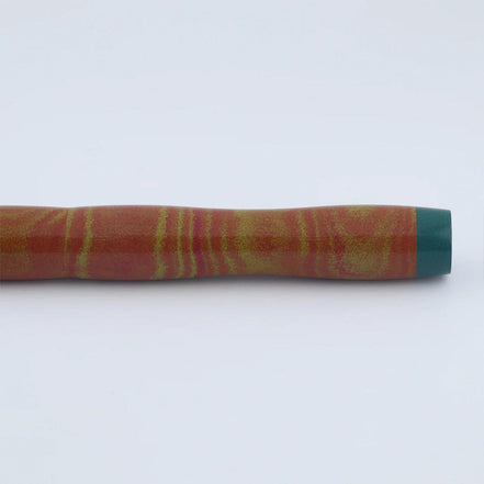 Eboya Emuya NALU Model - Exclusive Blaze & Green Shade: Hard Rubber Fountain Pen with 14K Gold Nib