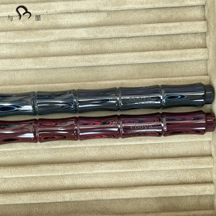 Eboya 立竹 RICCHIKU Fountain Pen Available in Multiple Colors & Nib Styles, Hard Rubber Body, 14K Gold Nib