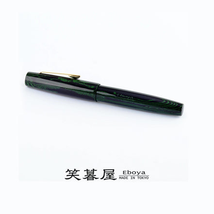 Eboya Brand - 棗 NATSUME Series Fountain Pen L size | Limited-Edition Color: Xunfeng Striped White | Hard Rubber Body | 14K Gold Nib