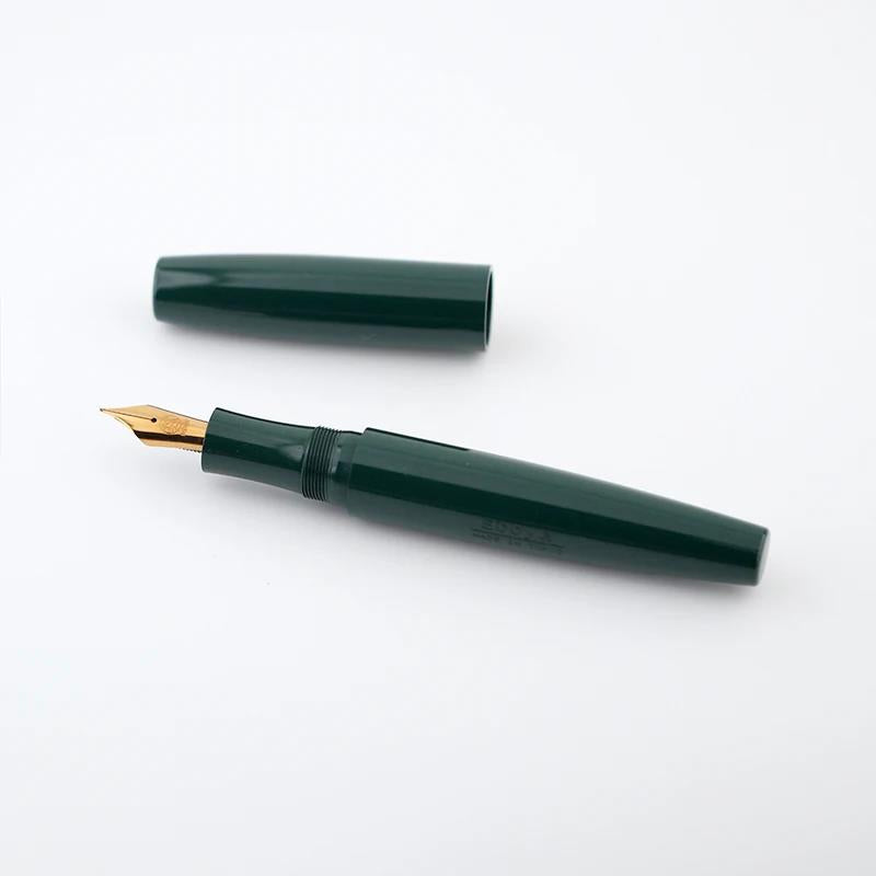 Eboya Brand - Ark Series Fountain Pen L Nib | Limited-Edition Color: Deep Forest Green | Hard Rubber Body | 14K Gold Nib