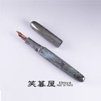 Eboya Brand - Sprout Series Fountain Pen M Nib | Shade Collection: Sky Blue, Purple & Peach | Hard Rubber Body | 14K Gold Nib