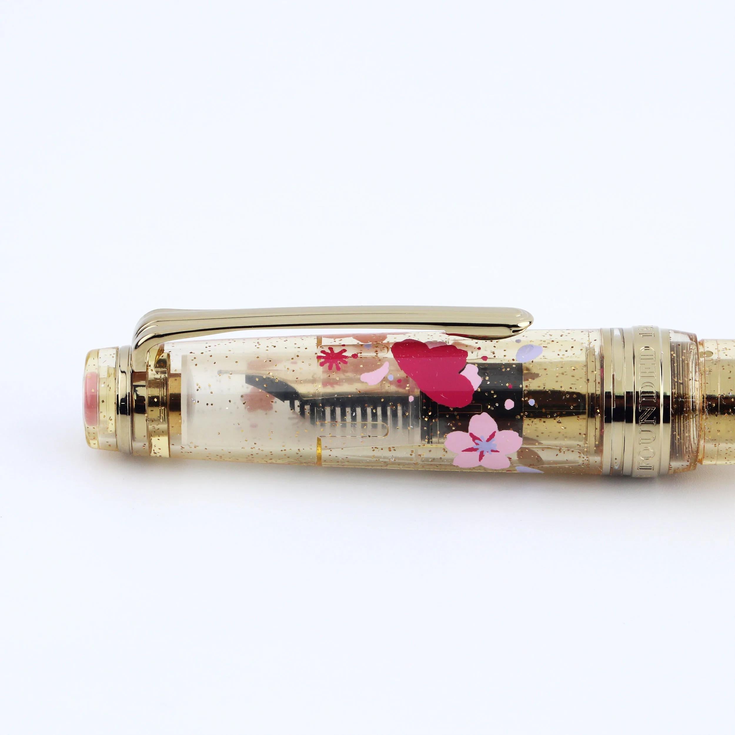Ancora x Sailor Sakura 14K Gold Fountain Pen Set