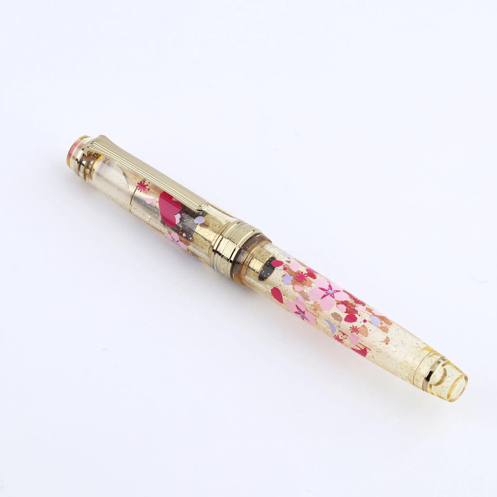 Ancora x Sailor Sakura 14K Gold Fountain Pen Set