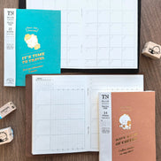 TN Wowo Rabbit  Refill Inserts for Passport-sized Notebook - Monthly Calendar / Weekly Planner / Grid / Blank