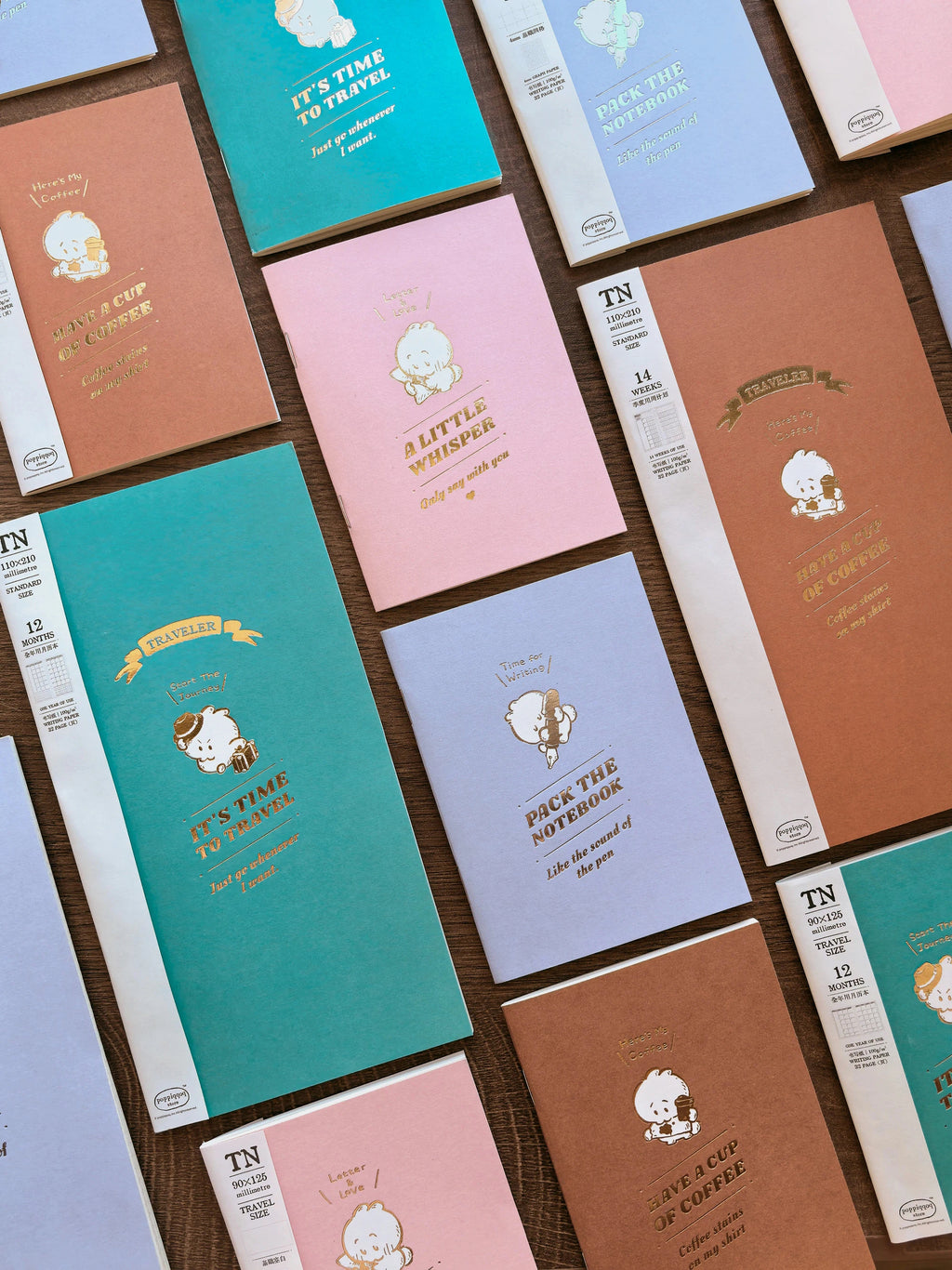 TN Wowo Rabbit  Refill Inserts for Passport-sized Notebook - Monthly Calendar / Weekly Planner / Grid / Blank