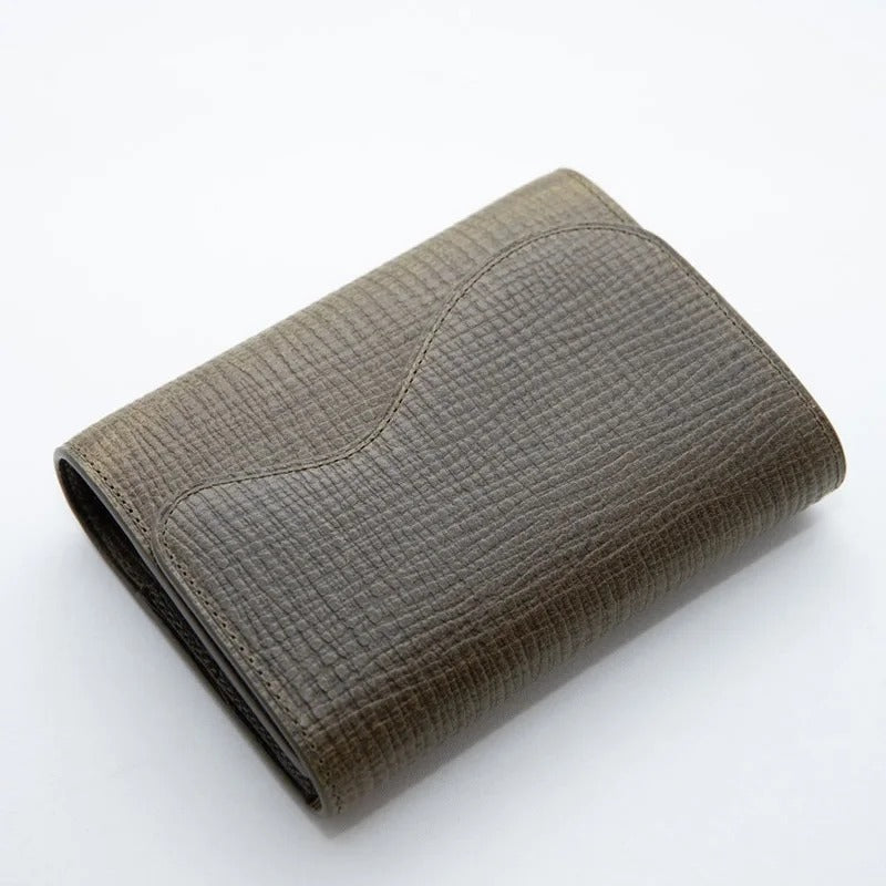 Brelio x NAGASAWA Limited Collaboration - M5/M6 Genuine Calf Leather Planner, Honey Brown/Olive Green