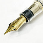 Nagasawa Clear Demonstrator, Gold Weather Vane, Flat Top, Large Size 21K Sailor Fountain Pen
