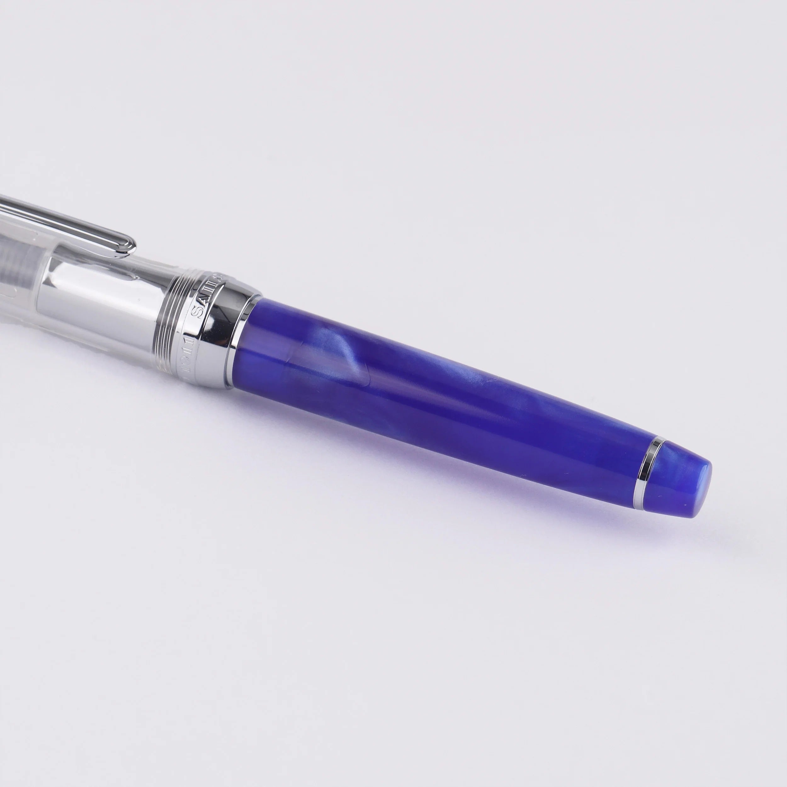 Maruzen Exclusive Blue Marble Medium Low Center of Gravity 14K Gold Sailor Fountain Pen