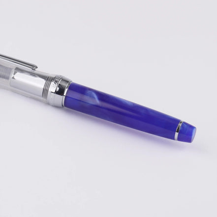 Maruzen Exclusive Blue Marble Medium Low Center of Gravity 14K Gold Sailor Fountain Pen