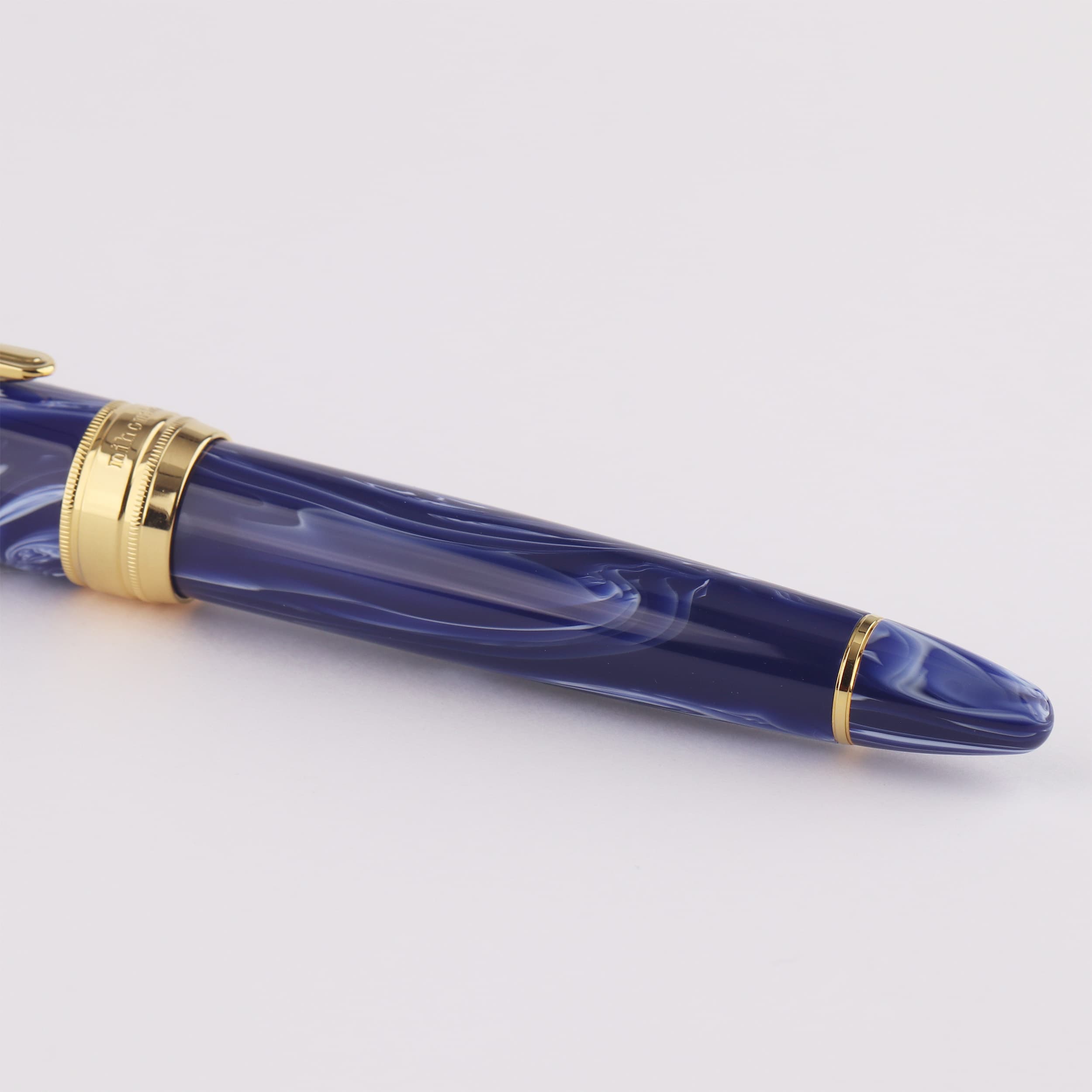 Maruzen Exclusive Blue Pattern Pen King Sailor 21K Gold Oversized Fountain Pen