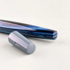 Eboya 14K Gold Fountain Pen, Wooden Whistle Series, Limited-Edition Blue Block, Ebonite Body