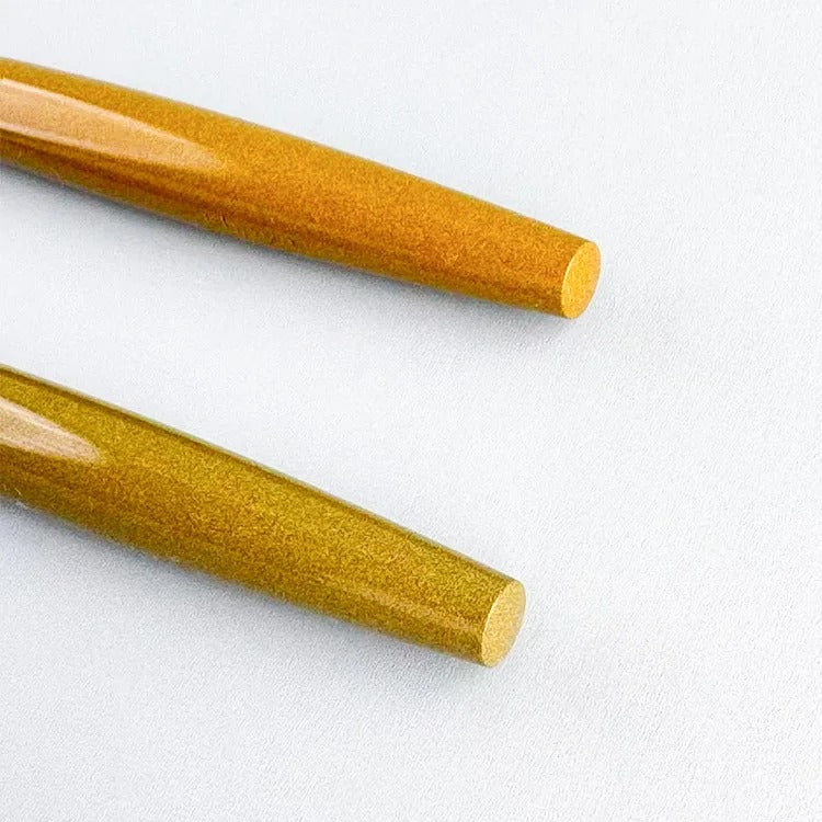 Eboya 14K Gold Fountain Pen, Wooden Whistle Series, Limited-Edition Lemon Yellow, Ebonite Body