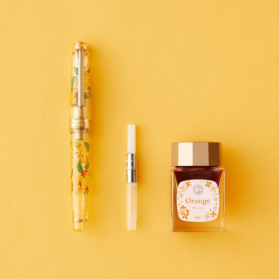 Ancora Sailor Osmanthus 14K Gold Fountain Pen Set