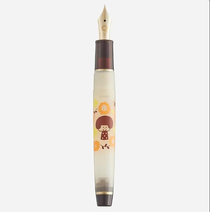 Ancora x Sailor Limited Edition Mizutama Cartoon 14K Orange Fountain Pen