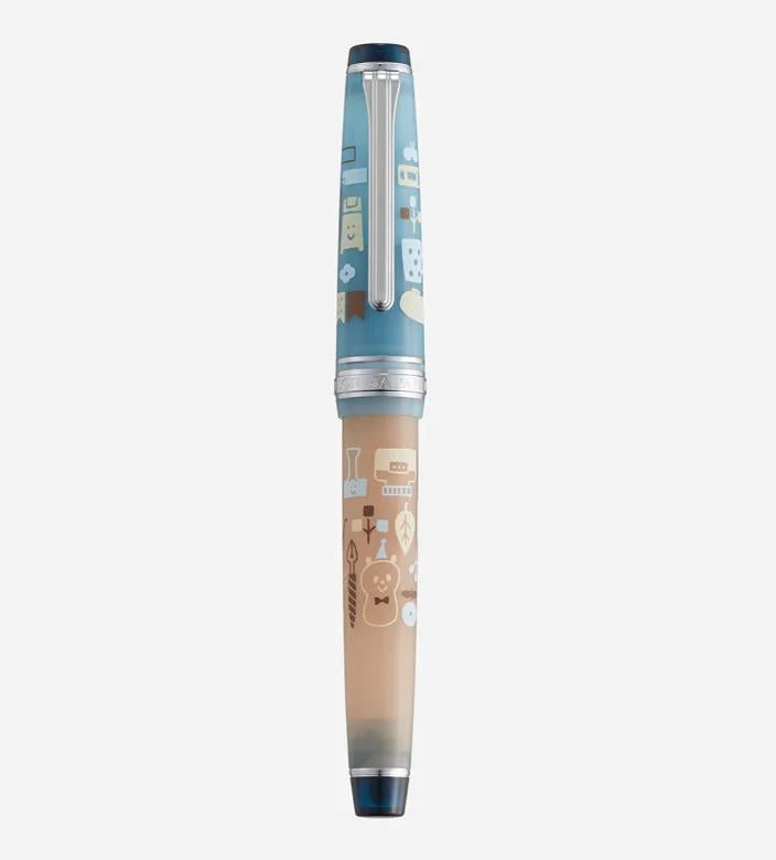 Ancora x Sailor Limited Edition Mizutama Cartoon 14K Blue Fountain Pen
