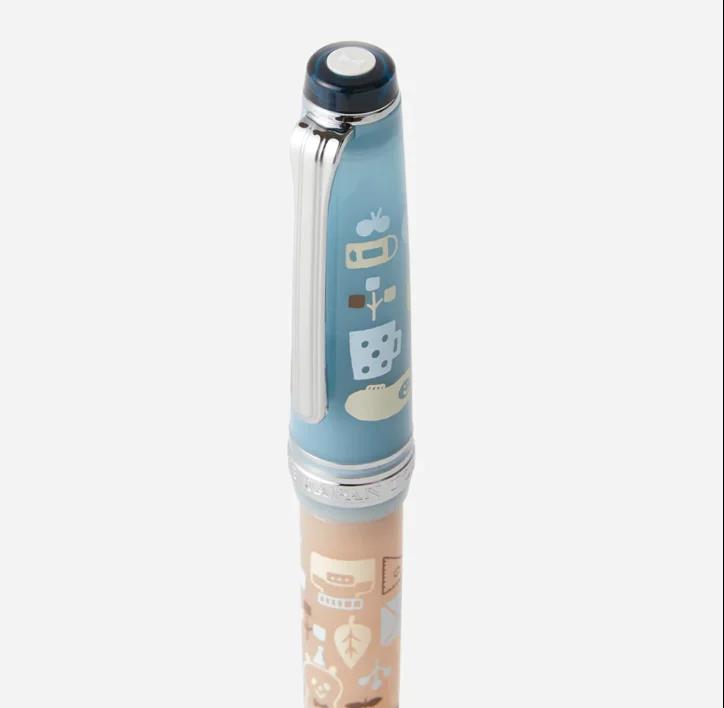 Ancora x Sailor Limited Edition Mizutama Cartoon 14K Blue Fountain Pen
