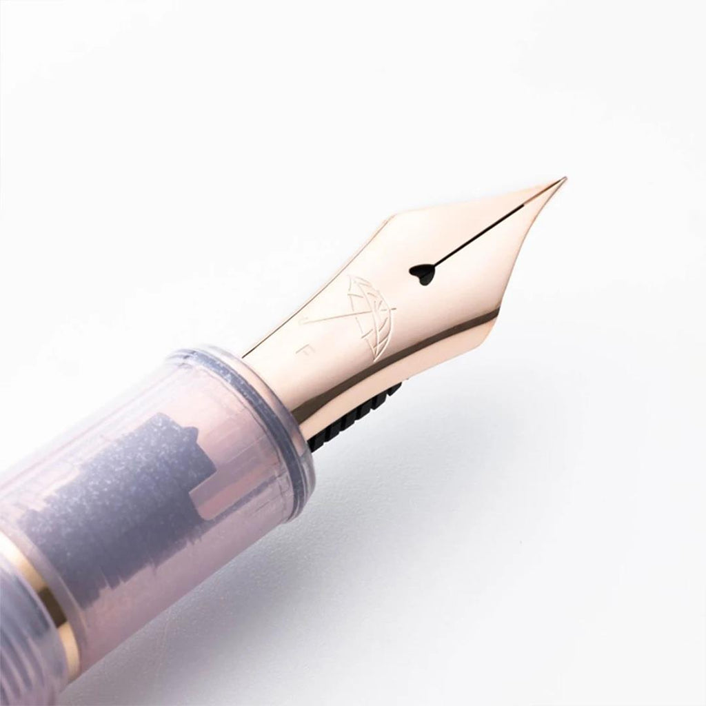 Hachimonjiya Limited Edition Ayame 14K Gold Platinum Large Rose Gold Fountain Pen