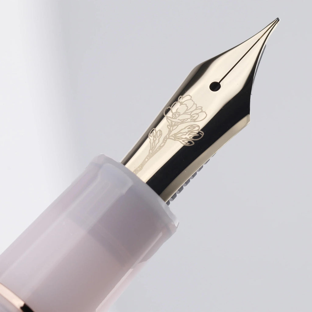 Hachimonjiya Limited Edition Ginzan/Kubozakura 14K/18K Gold Sailor Fountain Pen