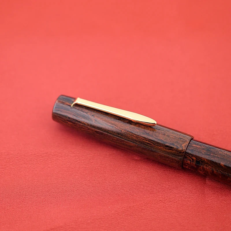 Eboya Shoumokuya Zao M Standard Color Twilight Hard Rubber 14K Gold Fountain Pen