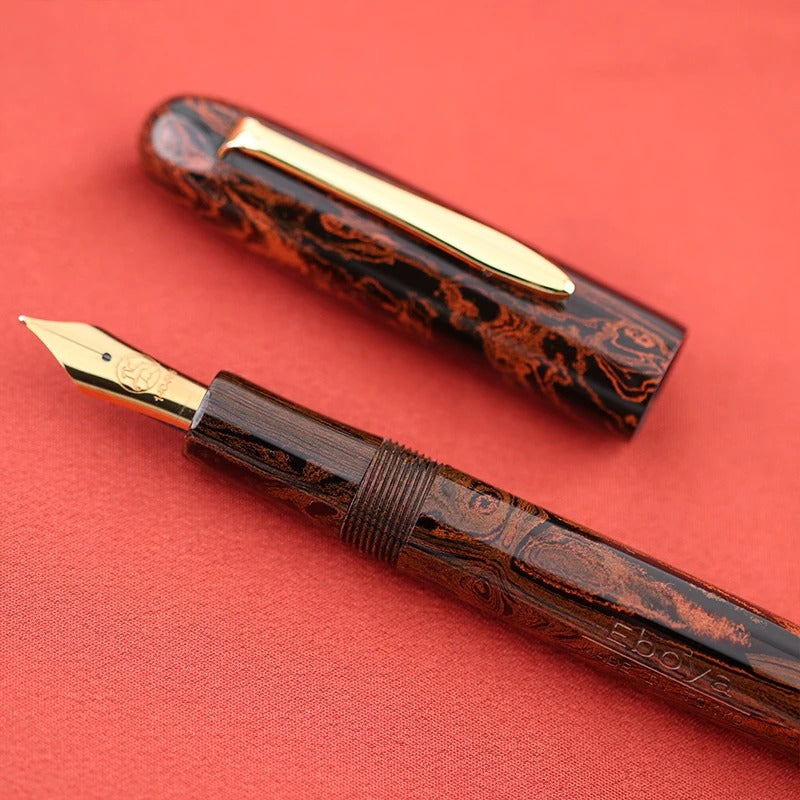 Eboya Shoumokuya Hoju S Standard Color Twilight Hard Rubber 14K Gold Fountain Pen