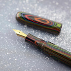 Eboya Shoumokuya Ark/Gaia/Mokute M/L Limited Color Aurora Hard Rubber 14K Gold Fountain Pen