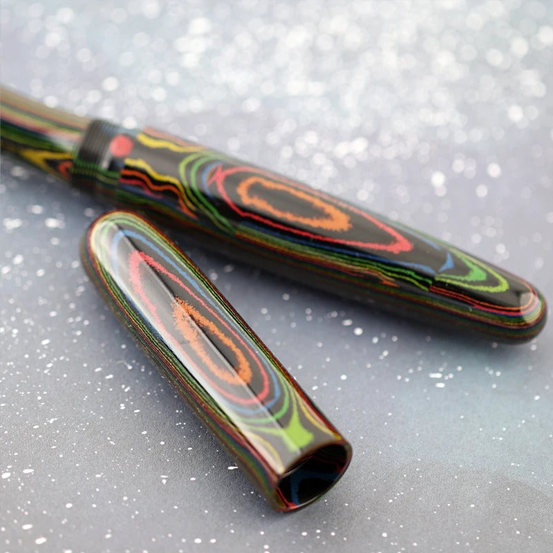 Eboya Shoumokuya Ark/Gaia/Mokute M/L Limited Color Aurora Hard Rubber 14K Gold Fountain Pen