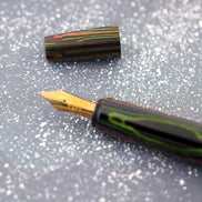 Eboya 萌芽 HOUGA / 方舟 HAKOBUNE / 木笛 KOBUE M/L Limited Color Aurora Hard Rubber 14K Gold Fountain Pen