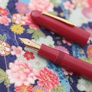 Eboya 宝珠 HOUJU L Limited Color Akane Hard Rubber 14K Gold Fountain Pen