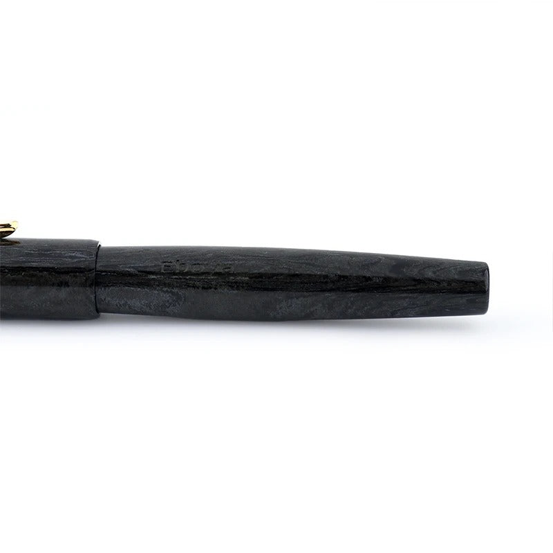 Eboya 棗 NATSUME M Limited Color Fine Texture Black Hard Rubber 14K Gold Fountain Pen