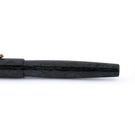 Eboya 棗 NATSUME M Limited Color Fine Texture Black Hard Rubber 14K Gold Fountain Pen