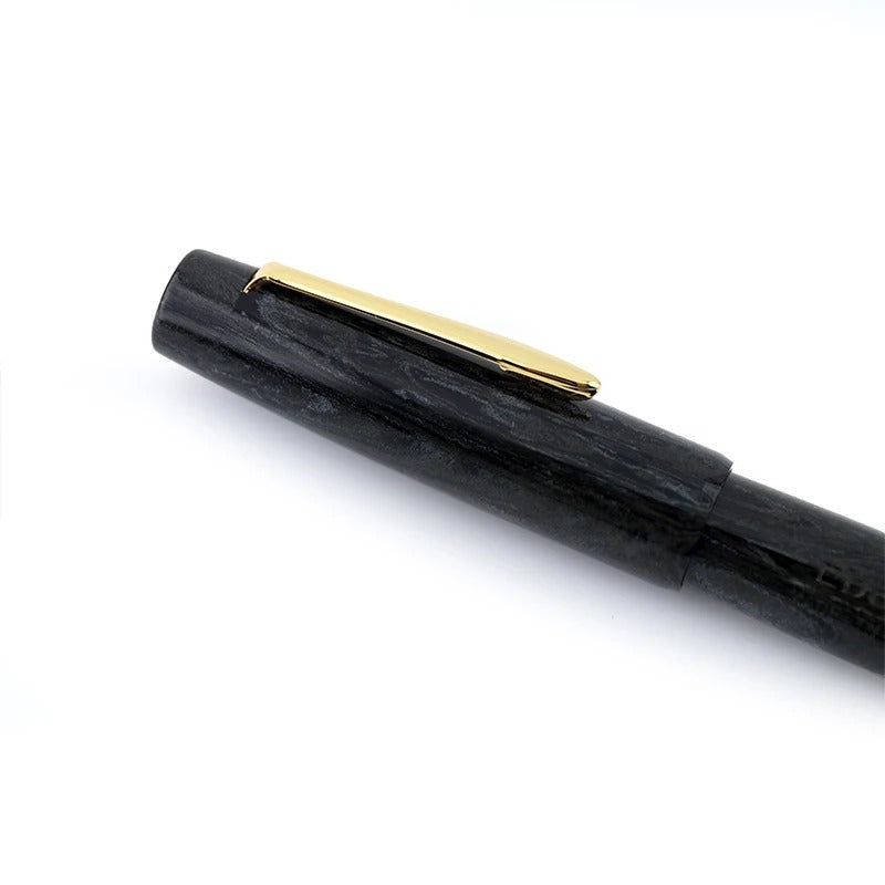 Eboya 棗 NATSUME M Limited Color Fine Texture Black Hard Rubber 14K Gold Fountain Pen