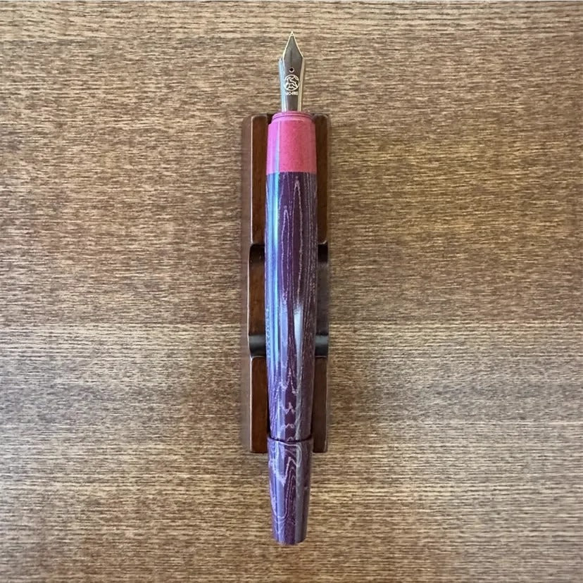 Eboya Shoumokuya 2024 Maruzen Pen Show Limited Edition Mokute Hagi Hana Hard Rubber 14K Gold Fountain Pen