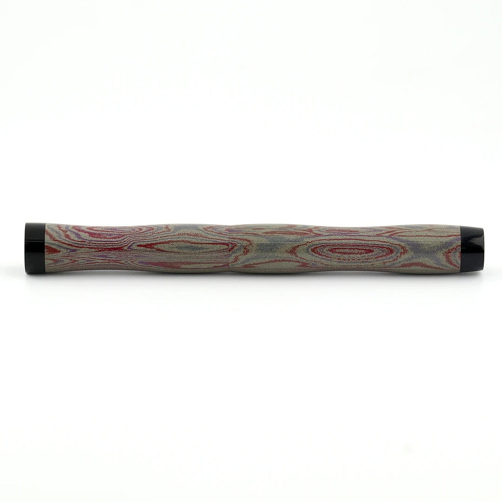 Eboya Shoumokuya Nalu Limited Color Elegant Shade Red & Black Hard Rubber 14K Gold Fountain Pen