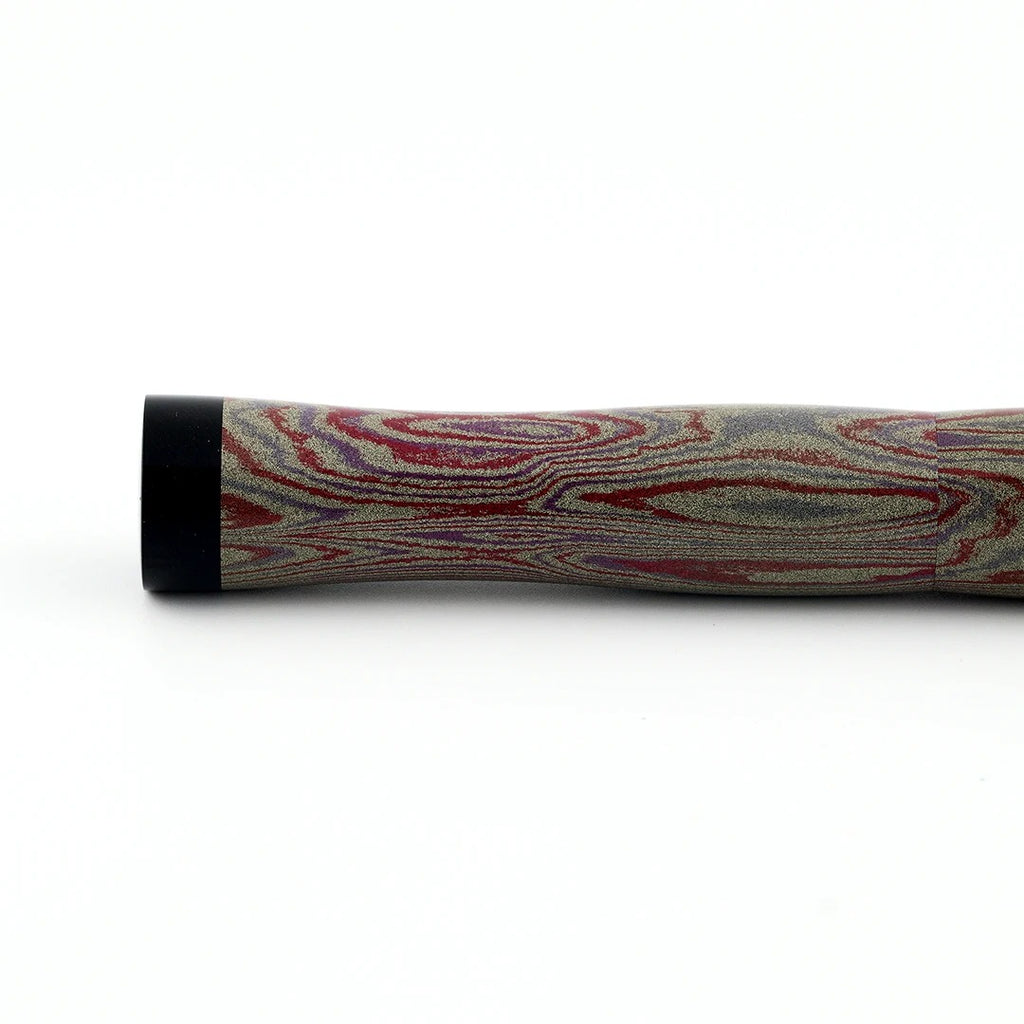 Eboya Shoumokuya Nalu Limited Color Elegant Shade Red & Black Hard Rubber 14K Gold Fountain Pen
