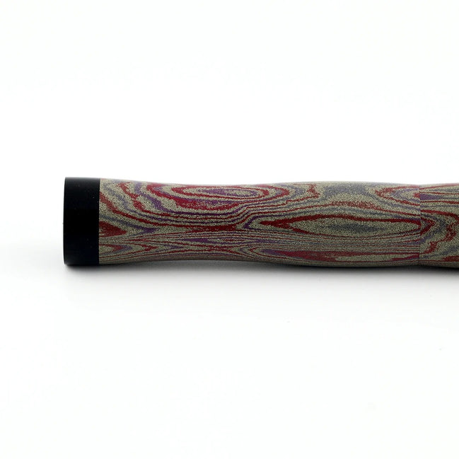 Eboya Shoumokuya NALU Limited Color Elegant Shade Red & Black Hard Rubber 14K Gold Fountain Pen