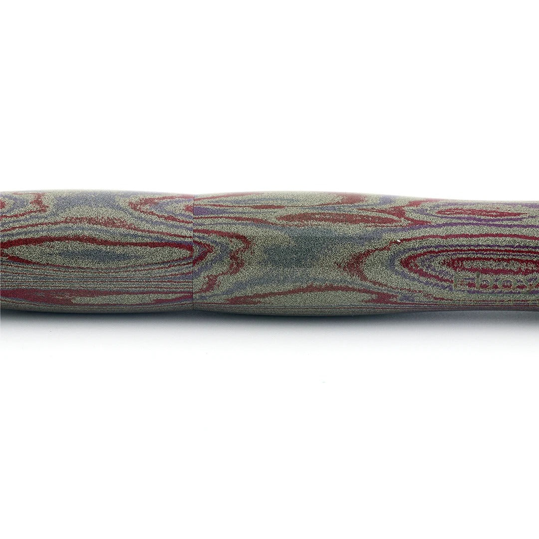 Eboya Shoumokuya NALU Limited Color Elegant Shade Red & Black Hard Rubber 14K Gold Fountain Pen