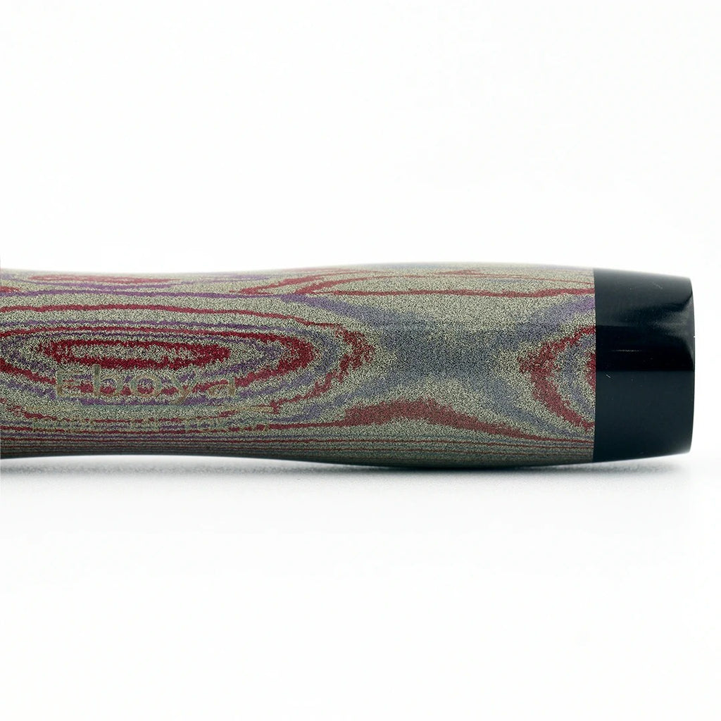 Eboya Shoumokuya Nalu Limited Color Elegant Shade Red & Black Hard Rubber 14K Gold Fountain Pen