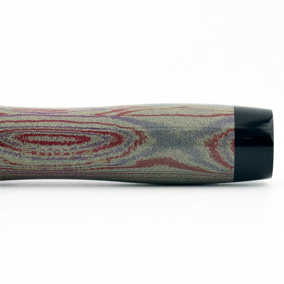 Eboya Shoumokuya NALU Limited Color Elegant Shade Red & Black Hard Rubber 14K Gold Fountain Pen