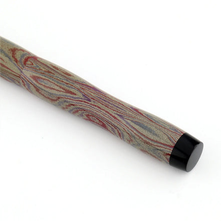 Eboya Shoumokuya NALU Limited Color Elegant Shade Red & Black Hard Rubber 14K Gold Fountain Pen