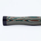Eboya Emuya Nalu Model - Exclusive Elegant Shade (Green & Black): Hard Rubber Fountain Pen with 14K Gold Nib