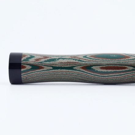 Eboya Emuya NALU Model - Exclusive Elegant Shade (Green & Black): Hard Rubber Fountain Pen with 14K Gold Nib