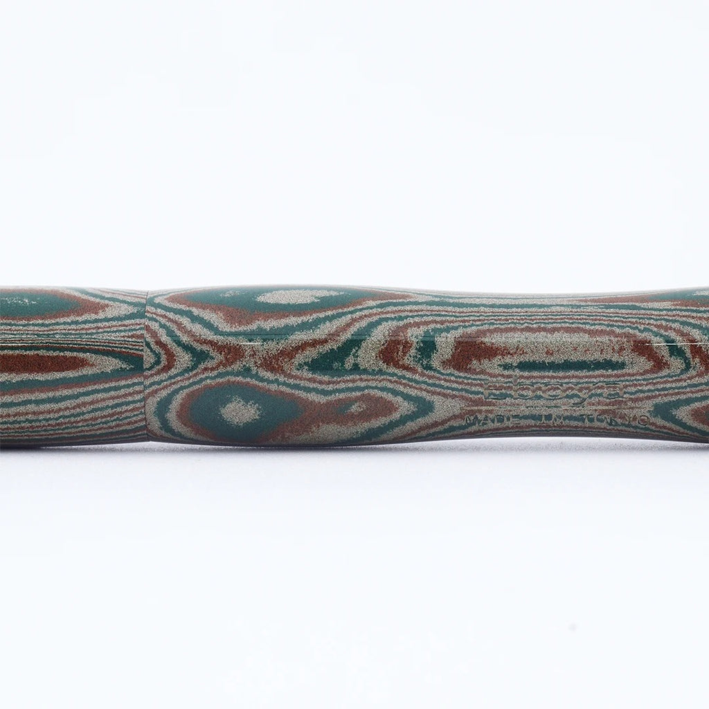 Eboya Emuya Nalu Model - Exclusive Elegant Shade (Green & Black): Hard Rubber Fountain Pen with 14K Gold Nib