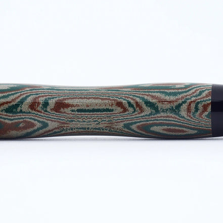 Eboya Emuya NALU Model - Exclusive Elegant Shade (Green & Black): Hard Rubber Fountain Pen with 14K Gold Nib