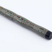 Eboya Emuya NALU Model - Exclusive Elegant Shade (Green & Black): Hard Rubber Fountain Pen with 14K Gold Nib