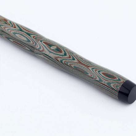 Eboya Emuya NALU Model - Exclusive Elegant Shade (Green & Black): Hard Rubber Fountain Pen with 14K Gold Nib