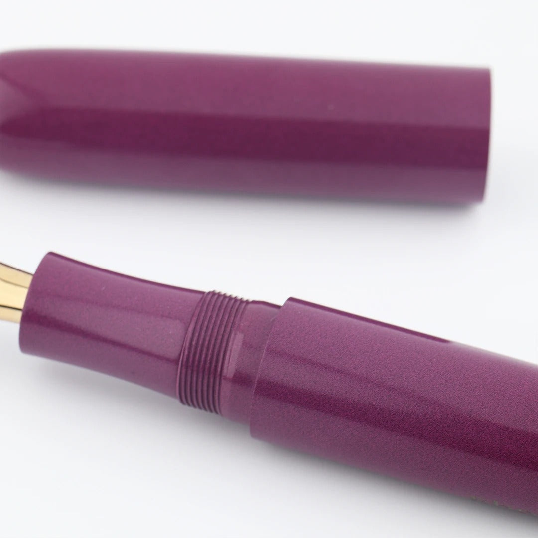 Eboya Emuya Mengya L Model - Exclusive Purple Shade: Hard Rubber Fountain Pen with 14K Gold Nib
