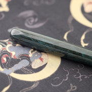 Eboya Emuya 萌芽 HOUGA / 方舟 HAKOBUNE M Model - Exclusive Aqua Pattern Shade: Hard Rubber Fountain Pen with 14K Gold Nib