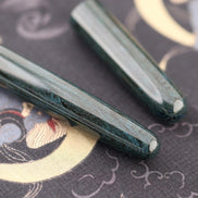Eboya Emuya 萌芽 HOUGA / 方舟 HAKOBUNE M Model - Exclusive Aqua Pattern Shade: Hard Rubber Fountain Pen with 14K Gold Nib